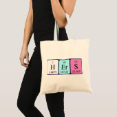 Hers periodieke lijstnaam canvas tas (Voorkant (product))