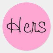 Hers Ronde Sticker (Voorkant)