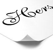 Hers Wit Zwart Poster (Hoek)