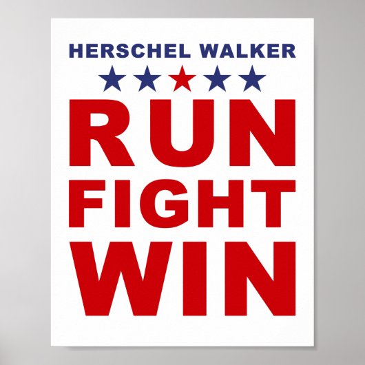 Herschel Walker: Georgia Senate USA Poster (Voorkant)