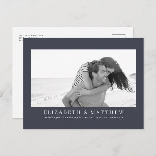 Herschikking van de aankondiging van de bruiloft m briefkaart (Voorkant / Achterkant)