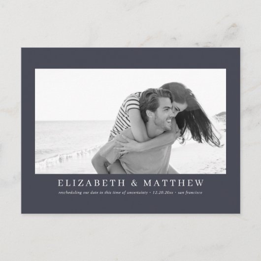 Herschikking van de aankondiging van de bruiloft m briefkaart (Voorkant)