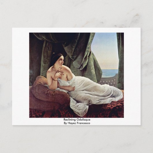 Herschikking van odalisque door Hayez Francesco Briefkaart (Voorkant)