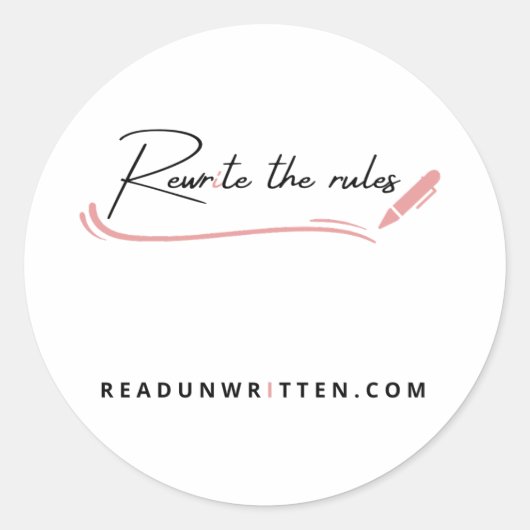 Herschrijf de regels ronde sticker (Voorkant)