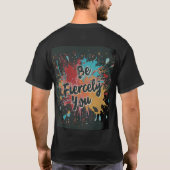 Herschrijf de regels. Wees fel.", T-shirt (Achterkant)