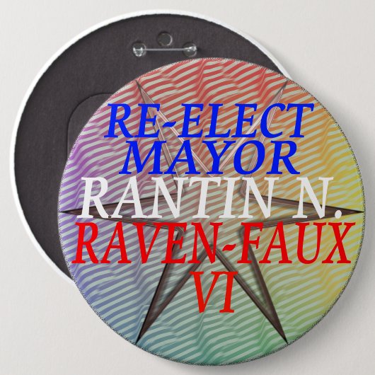HERSELECTEERDE RANTIN RONDE BUTTON 6,0 CM (Voorkant /achterkant)