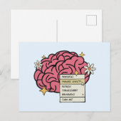 Hersen eigenschappen beheersen angst briefkaart (Voorkant / Achterkant)