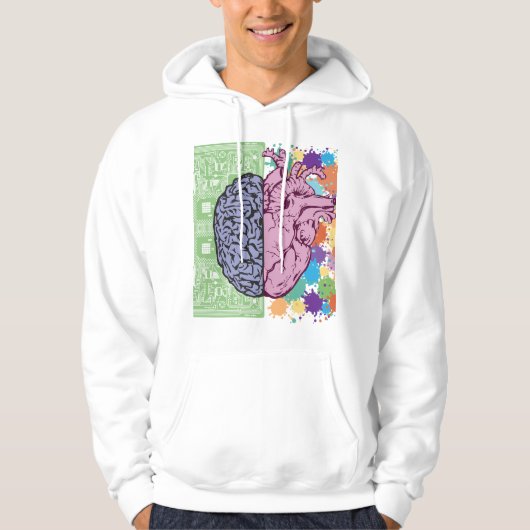 hersen hart balans emotie hoodie (Voorkant)