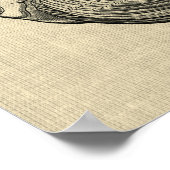 Hersenanatomie nr. 3 Kunst met Cream Achtergrond Poster (Hoek)