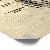 Hersenanatomie nr. 6 met Cream Achtergrond Poster (Hoek)