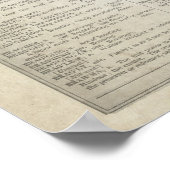 Hersenanatomie woordenboek kunst met bloemen poster (Hoek)