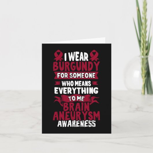 Hersenaneurysma Awareness - Bourgogne Lint Kaart (Voorkant)