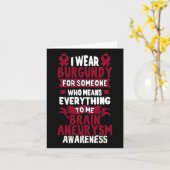 Hersenaneurysma Awareness - Bourgogne Lint Kaart (Gele Bloem)