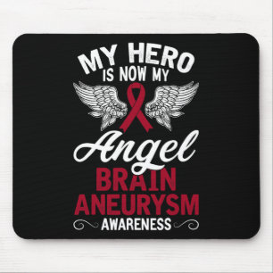 Hersenaneurysma Awareness Gift Bourgogne Lint 1 Muismat