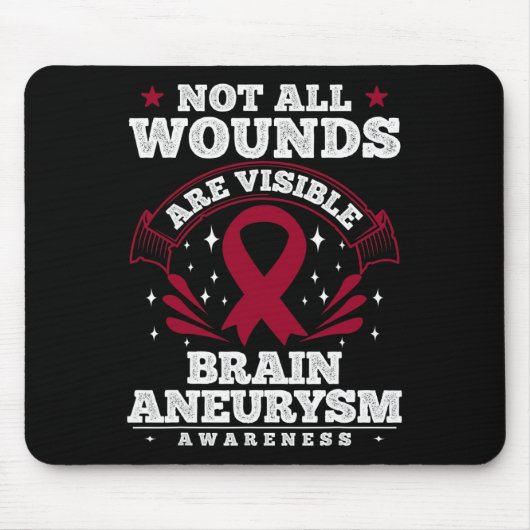 Hersenaneurysma Awareness Gift - Niet alle wonden  Muismat (Voorkant)