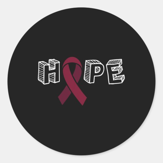 Hersenaneurysma Awareness Hoop Ronde Sticker (Voorkant)