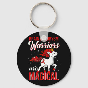 Hersenaneurysma Awareness Warrior Fun Eenhoorn Sleutelhanger