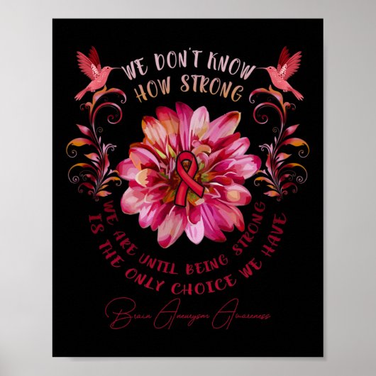 Hersenaneurysma bewustzijn bloem We weten niet hoe Poster (Voorkant)