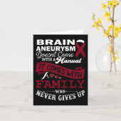 Hersenaneurysma bewustzijn Bourgondische lint Fami Kaart (Gele Bloem)