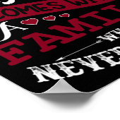 Hersenaneurysma bewustzijn Bourgondische lint Fami Poster (Hoek)