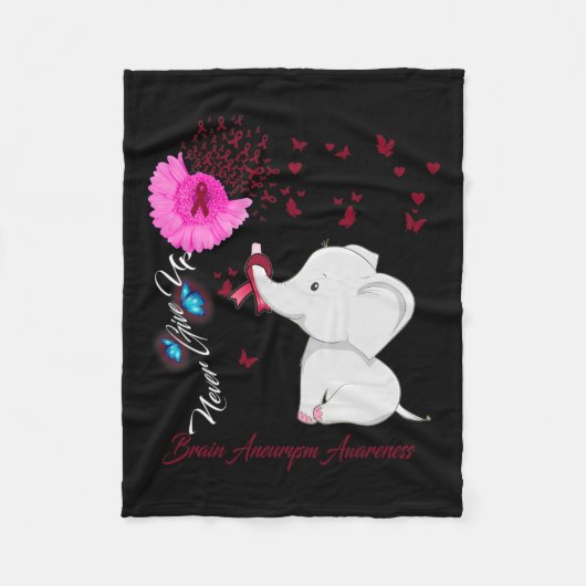 Hersenaneurysma Bewustzijn - Brain Aneurysm Ribbon Fleece Deken (Voorkant)