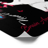 Hersenaneurysma Bewustzijn - Brain Aneurysm Ribbon Poster (Hoek)