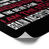 Hersenaneurysma Bewustzijn Ik ben de Storm Duivel Poster (Hoek)