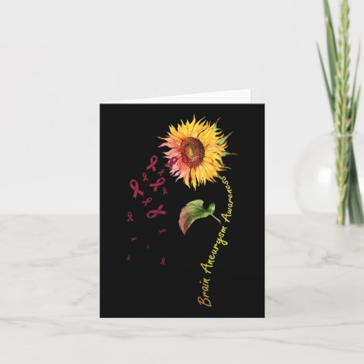 Hersenaneurysma Bewustzijn Zonnebloem 1 Kaart (Voorkant)