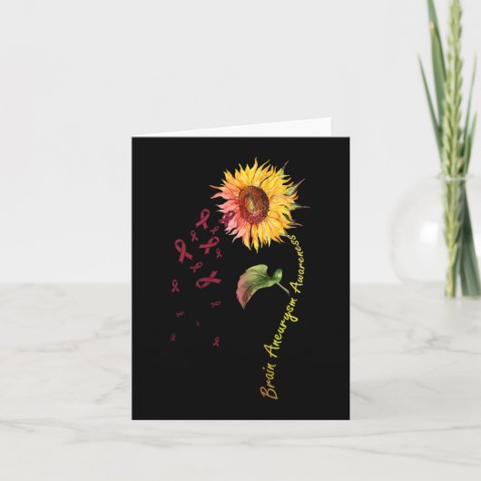 Hersenaneurysma Bewustzijn Zonnebloem 1 Kaart (Voorkant)