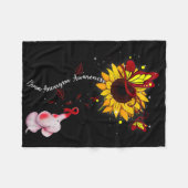 Hersenaneurysma Bewustzijn Zonnebloem Olifant Mann Fleece Deken (Voorkant (Horizontaal))