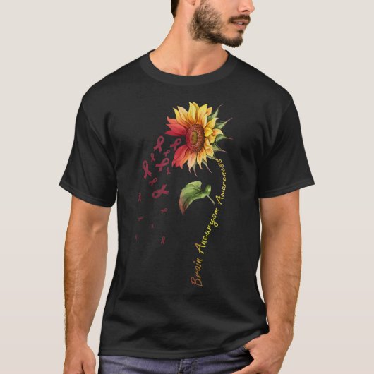Hersenaneurysma bewustzijn zonnebloem Shirt (Voorkant)