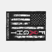 Hersenaneurysma Krijger Amerikaanse Vlag Fleece Deken (Voorkant (Horizontaal))