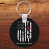Hersenaneurysma krijger US Flag Sleutelhanger (Voorkant)