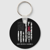 Hersenaneurysma krijger US Flag Sleutelhanger (Achterkant)