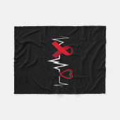 Hersenaneurysma ribbon-aneurysma bewustzijn fleece deken (Voorkant (Horizontaal))