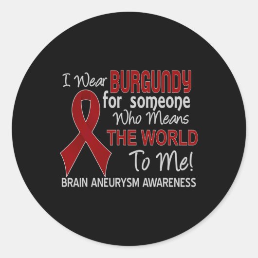 Hersenaneurysma Survivor Awareness Gift Ronde Sticker (Voorkant)