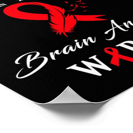 Hersenaneurysma Warrior Ik ben in orde Poster (Hoek)