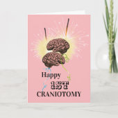 Hersenballonnen sparklers craniotomie viering kaart (Voorkant)