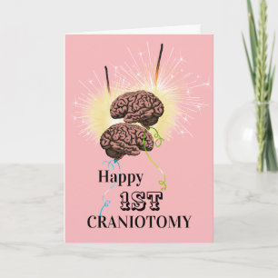 Hersenballonnen sparklers craniotomie viering kaart