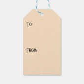 Hersenbasis en hersenvliezen lithografie cadeaulabel (Achterkant)