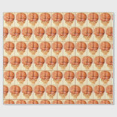 Hersenbasis en hersenvliezen lithografie cadeaupapier (Vlak)