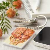 Hersenbasis en hersenvliezen lithografie sleutelhanger (Voorkant Rechts)