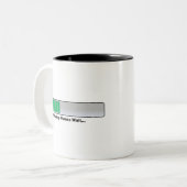 Hersenbelasting alsjeblieft... tweekleurige koffiemok (Voorkant links)