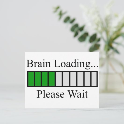 Hersenbelastingstang Briefkaart (Staand voorkant)