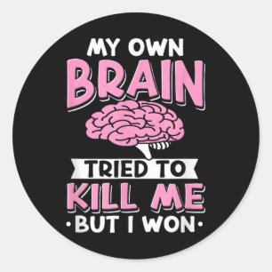 Hersenberoerte patiënt beroerte herstel beroerte b ronde sticker