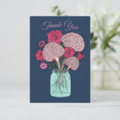 Hersenbloemboeket Bedankkaart (Staand voorkant)