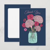 Hersenbloemboeket Bedankkaart (Voorkant / Achterkant)