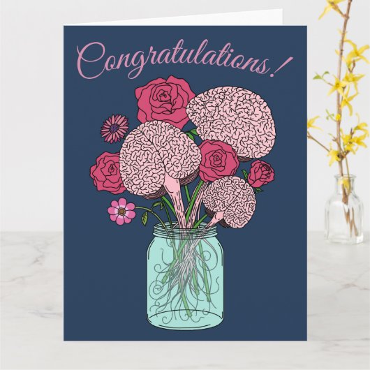 Hersenbloemboeket Kaart (Gele Bloem)