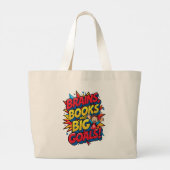 Hersenboeken en grote doelen - Leuke Back-to-Schoo Grote Tote Bag (Achterkant)