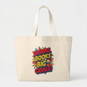 Hersenboeken en grote doelen - Leuke Back-to-Schoo Grote Tote Bag (Voorkant)